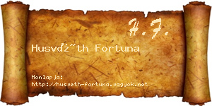 Husvéth Fortuna névjegykártya